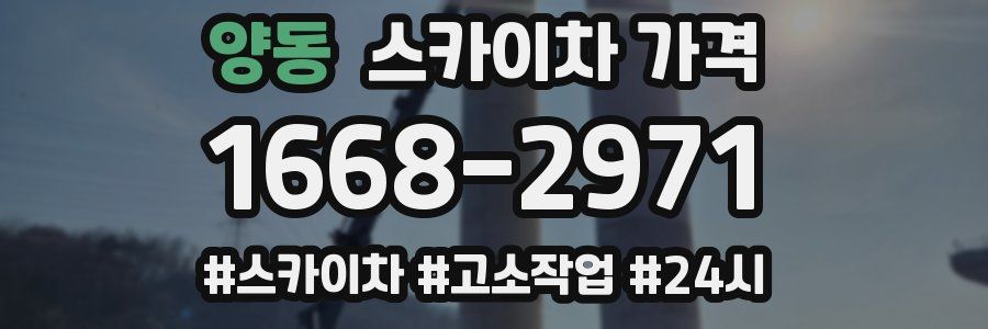 양동 스카이차 가격