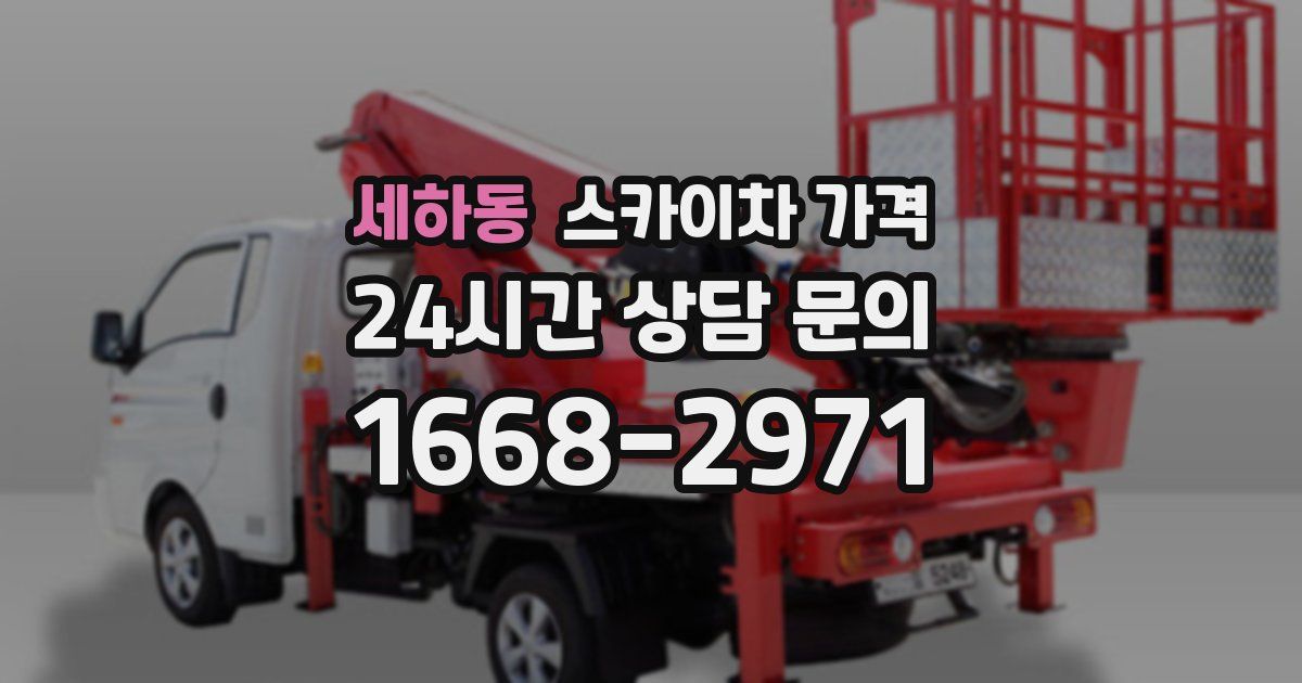 세하동 스카이차 가격