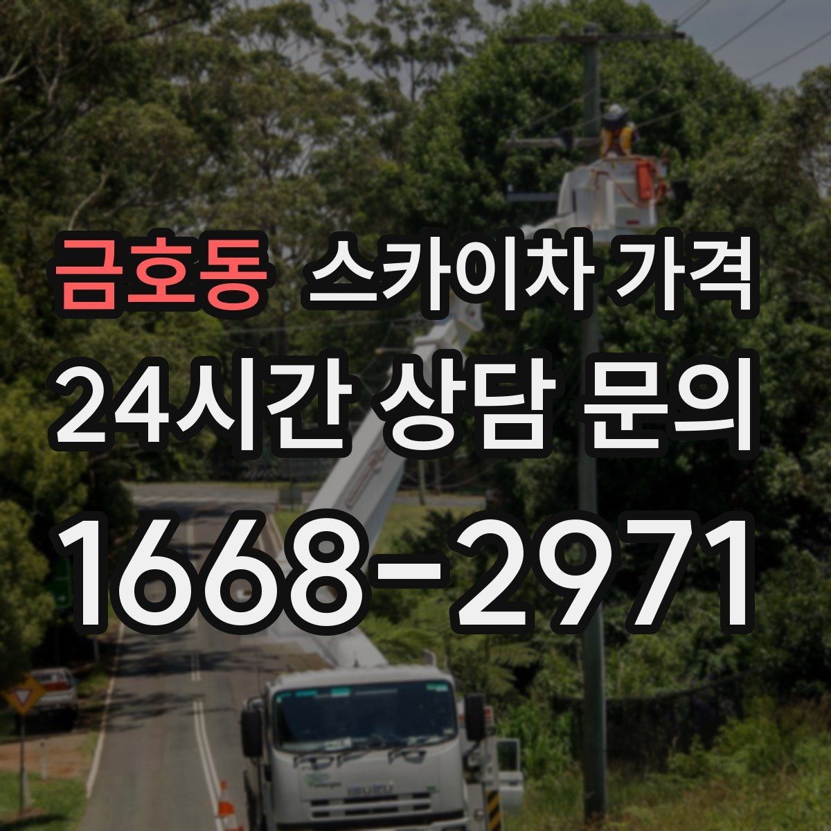금호동 스카이차 가격 가로등·방범등 작업은 어떻게 산정될까
