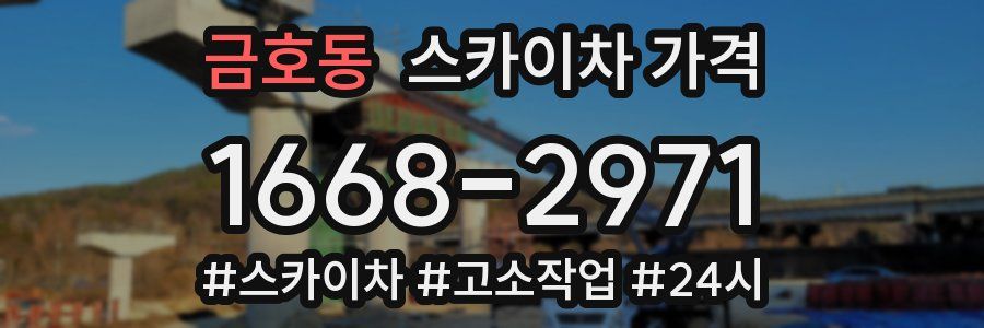 금호동 스카이차 가격