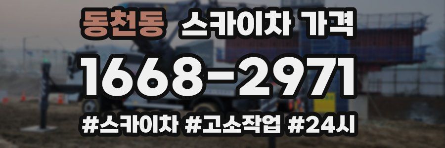 동천동 스카이차 가격