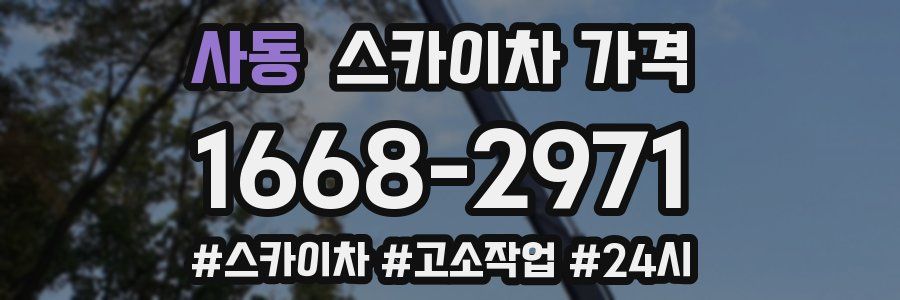 사동 스카이차 가격