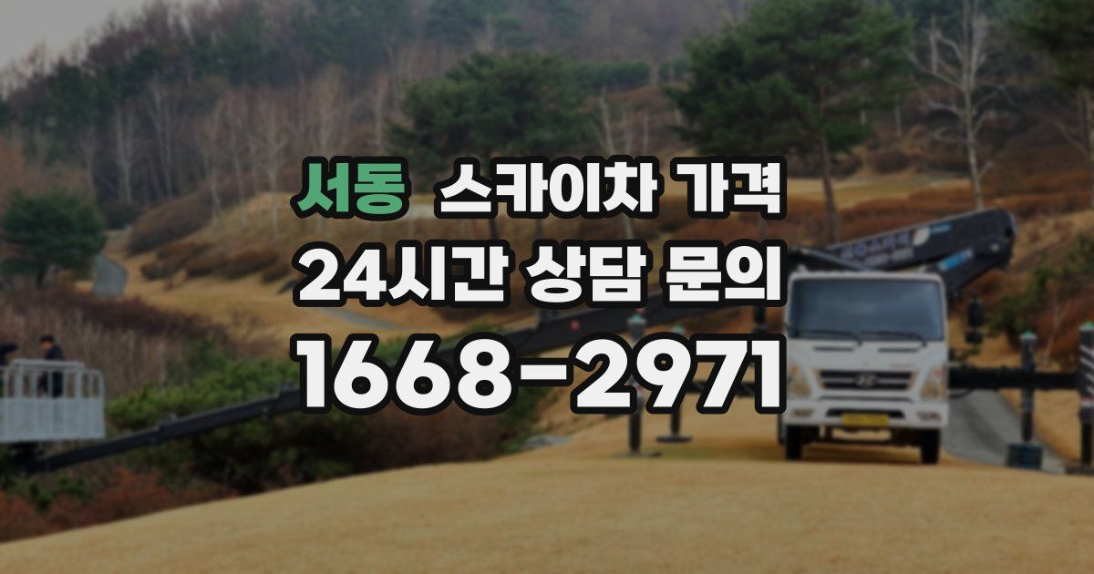 서동 스카이차 가격