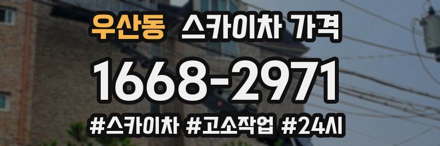 우산동 스카이차 가격