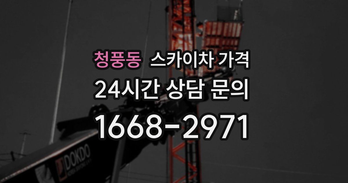 청풍동 스카이차 가격