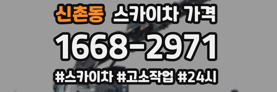 신촌동 스카이차 가격