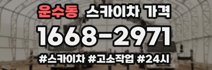 운수동 스카이차 가격