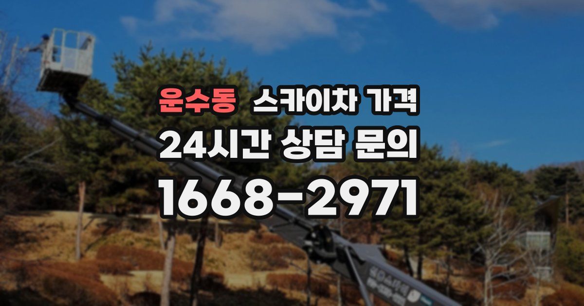 운수동 스카이차 가격