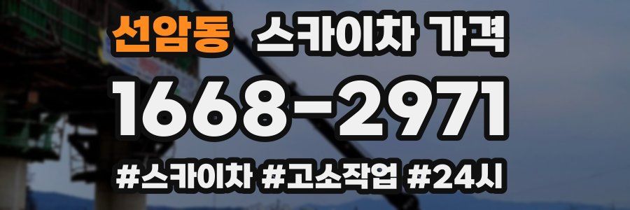 선암동 스카이차 가격