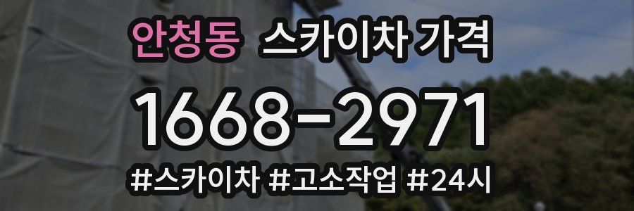 안청동 스카이차 가격