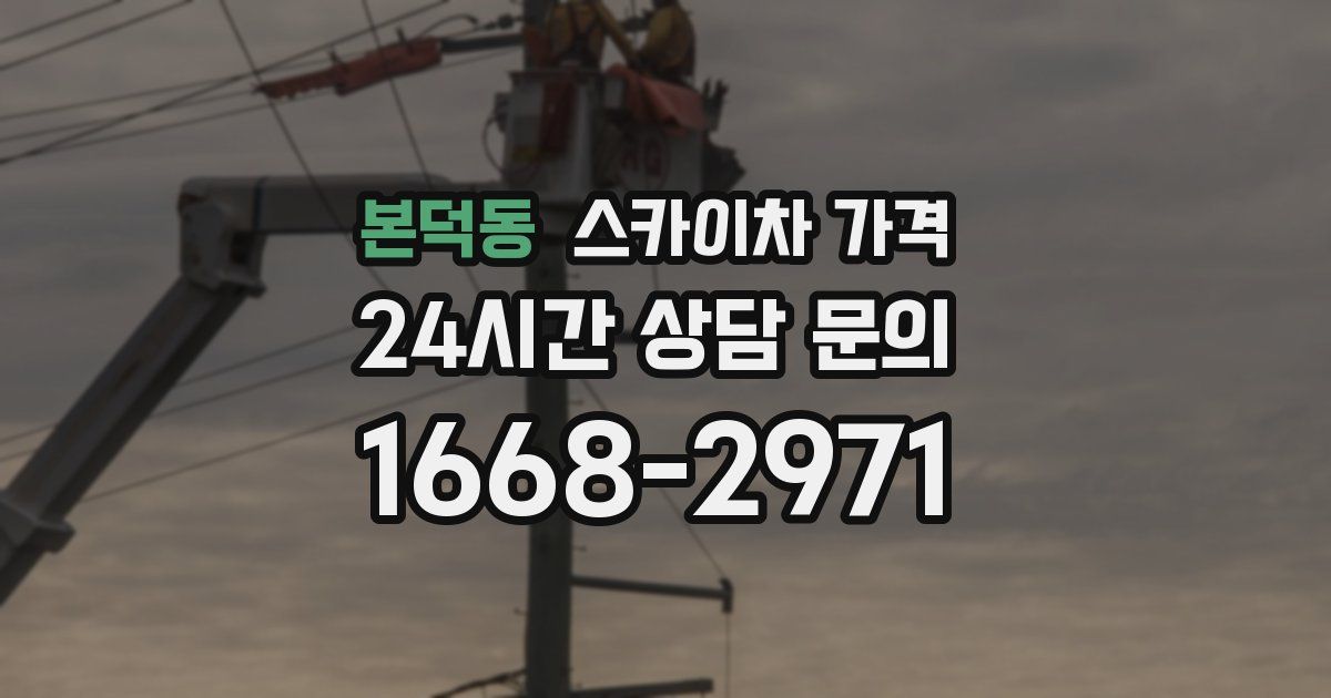 본덕동 스카이차 가격
