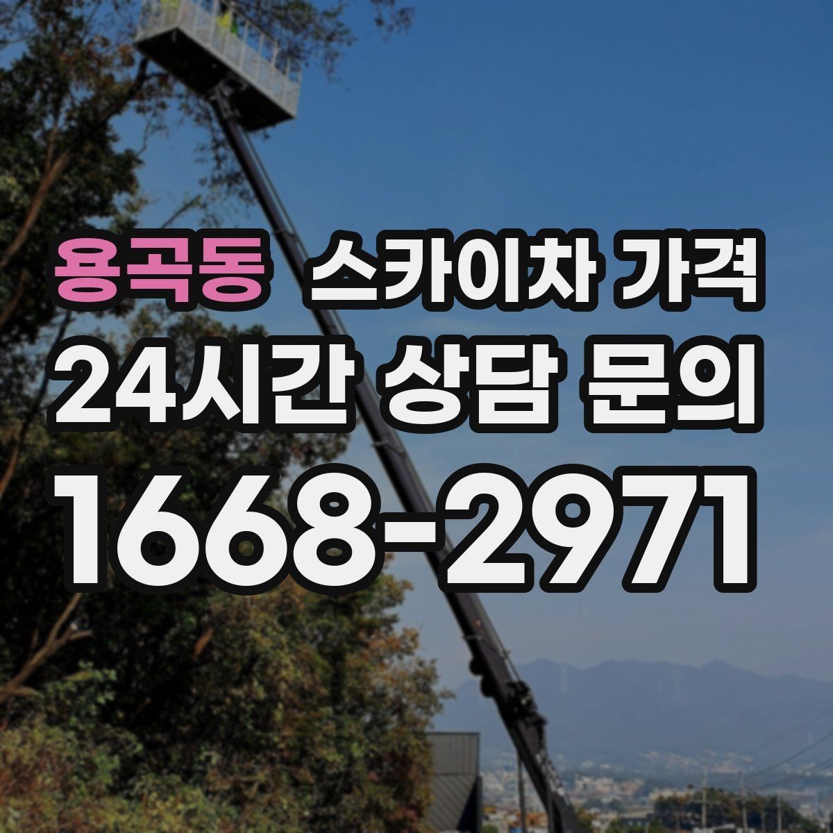 용곡동 스카이차 가격 단순 점검과 실제 작업의 견적 차이