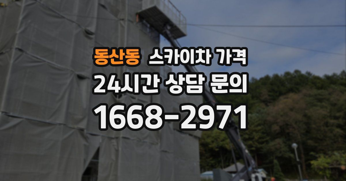 동산동 스카이차 가격