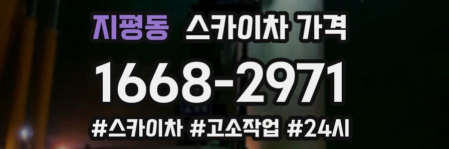 지평동 스카이차 가격