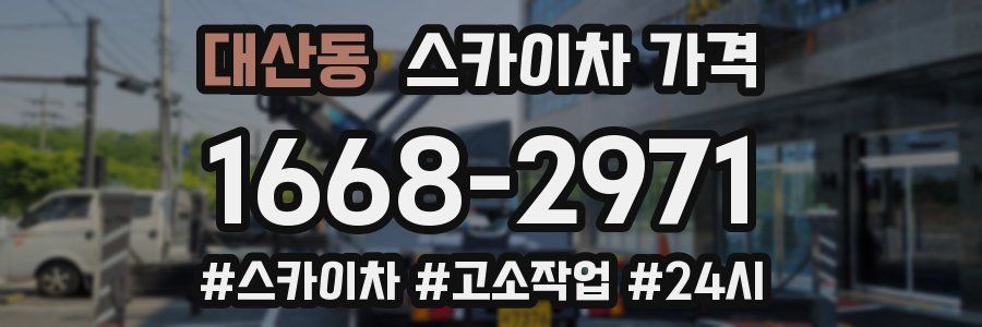 대산동 스카이차 가격