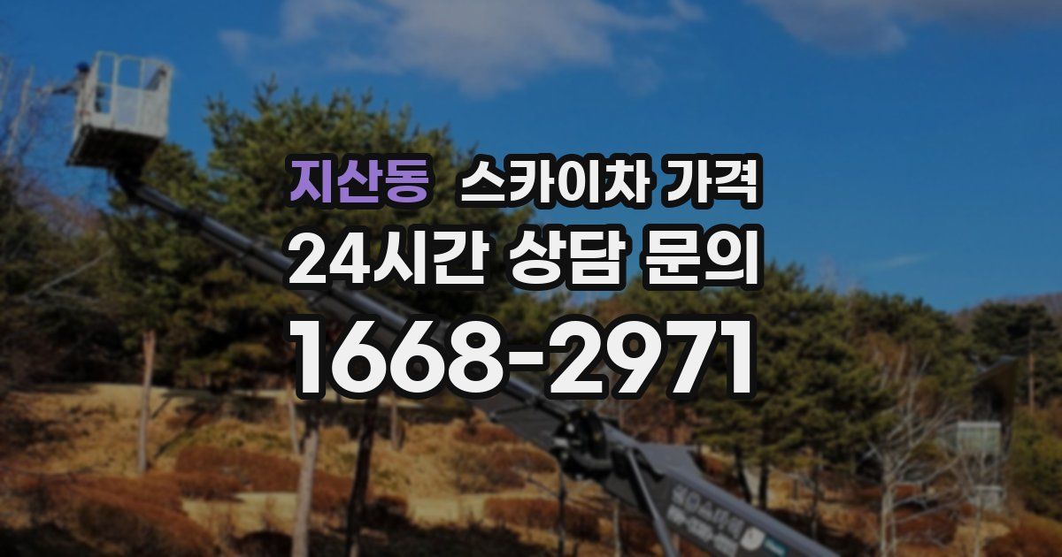 지산동 스카이차 가격