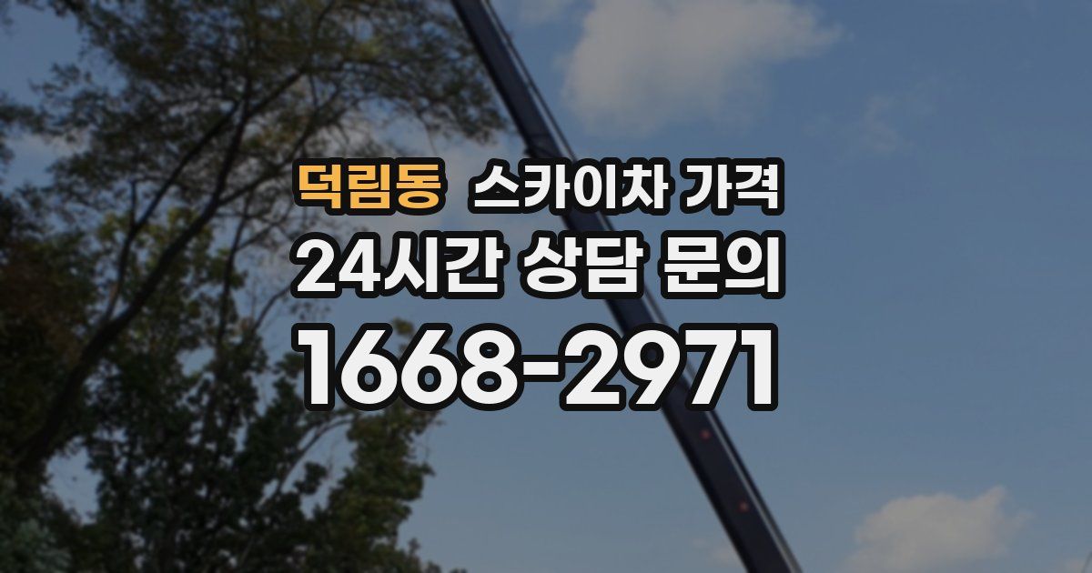 덕림동 스카이차 가격