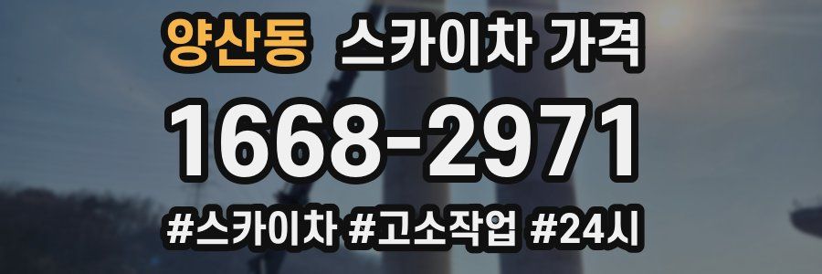 양산동 스카이차 가격