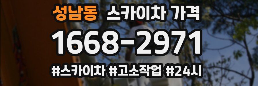 성남동 스카이차 가격