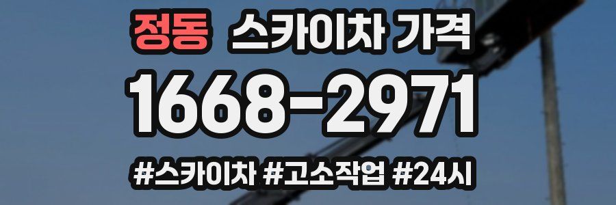 정동 스카이차 가격