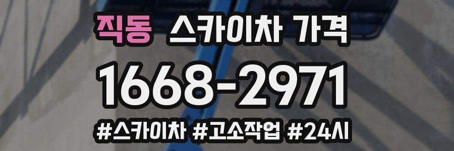 직동 스카이차 가격