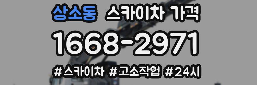 상소동 스카이차 가격