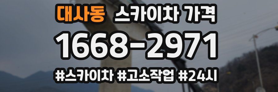 대사동 스카이차 가격