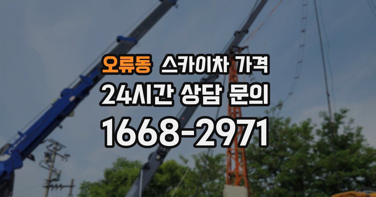 오류동 스카이차 가격