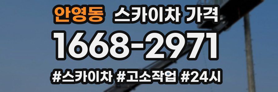 안영동 스카이차 가격