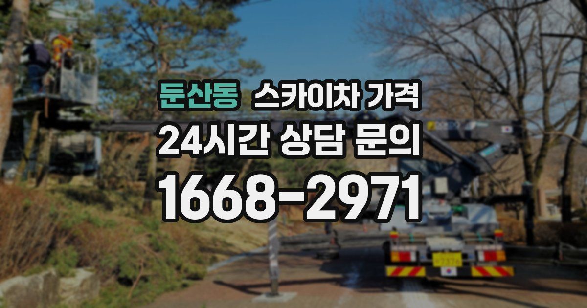 둔산동 스카이차 가격