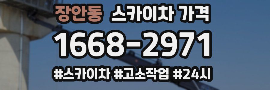 장안동 스카이차 가격