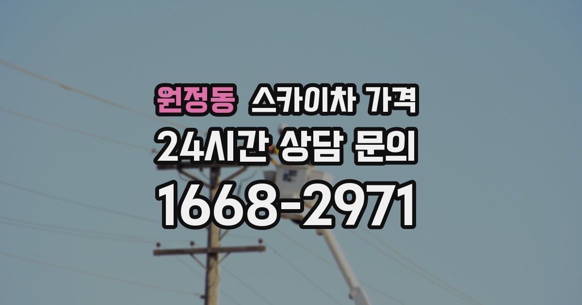 원정동 스카이차 가격