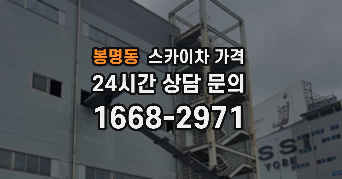 봉명동 스카이차 가격