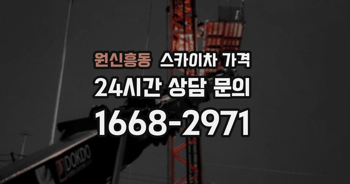 원신흥동 스카이차 가격