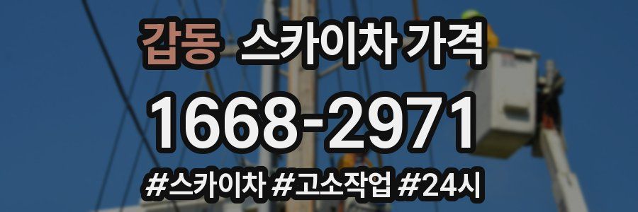 갑동 스카이차 가격