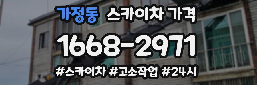 가정동 스카이차 가격