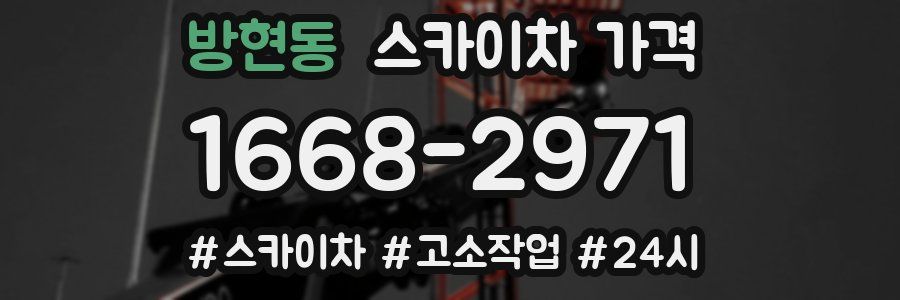 방현동 스카이차 가격