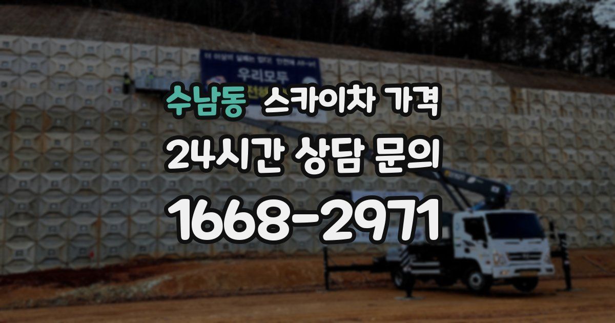 수남동 스카이차 가격