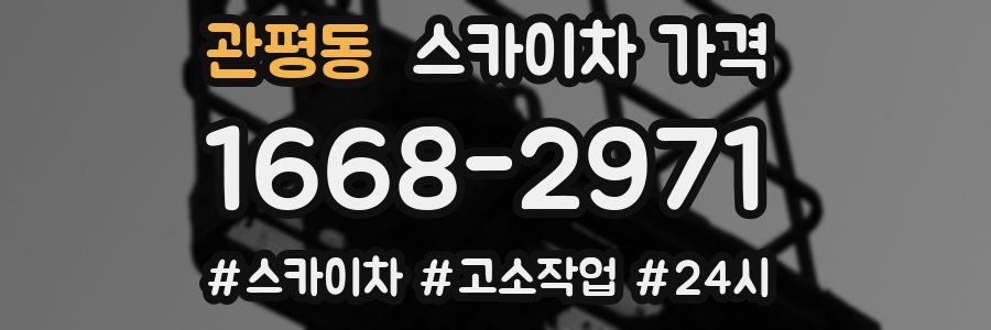 관평동 스카이차 가격