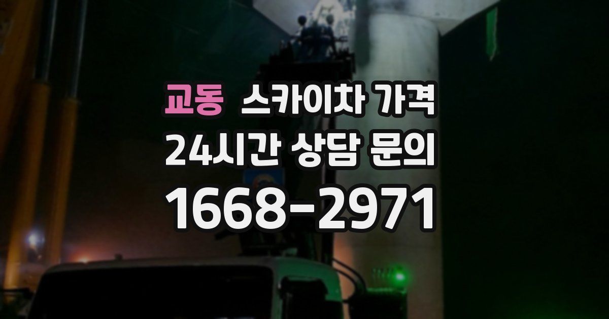 교동 스카이차 가격