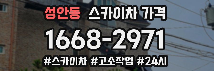 성안동 스카이차 가격
