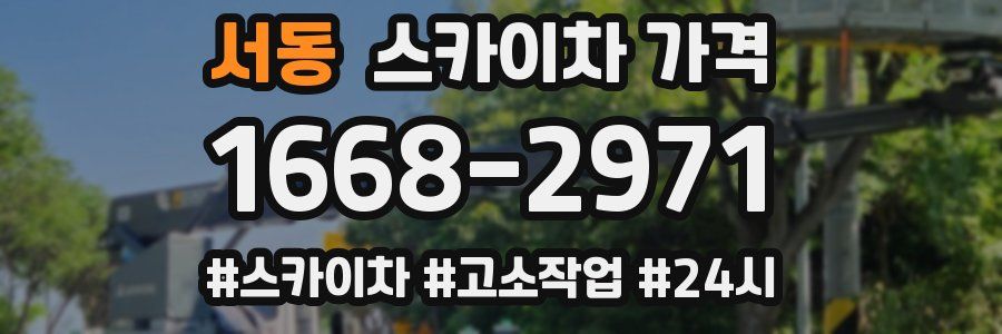 서동 스카이차 가격