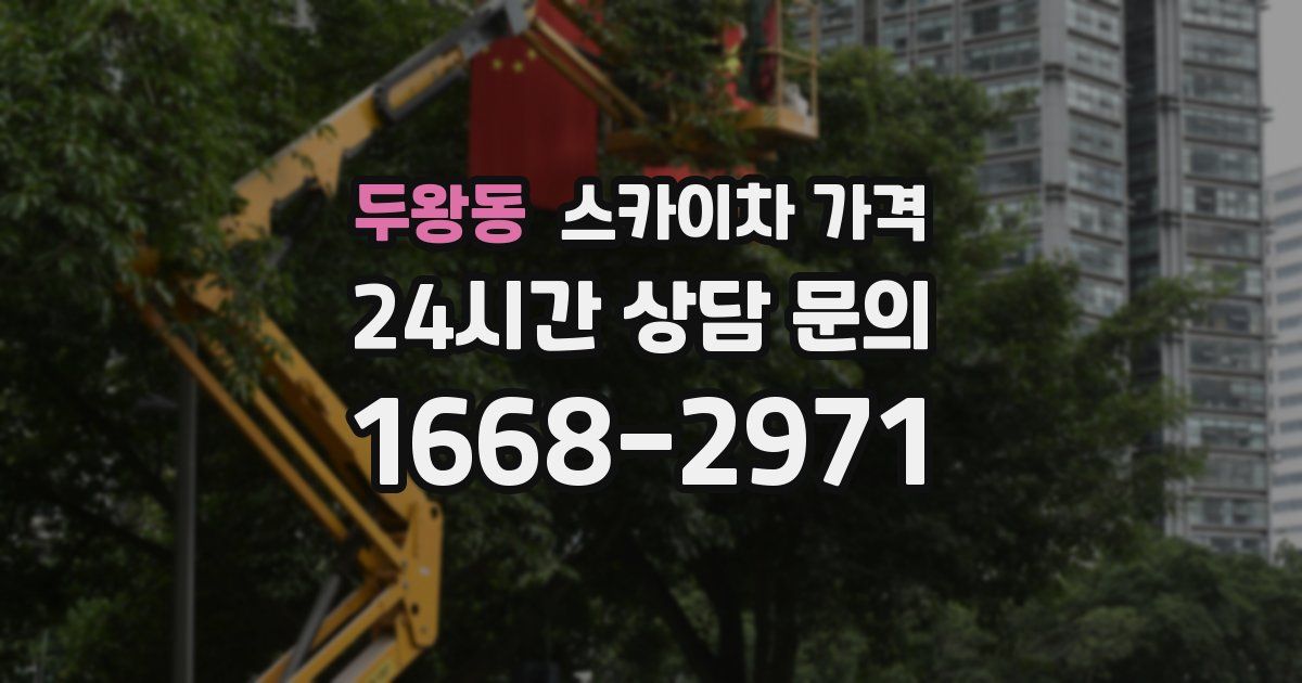 두왕동 스카이차 가격