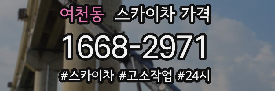 여천동 스카이차 가격