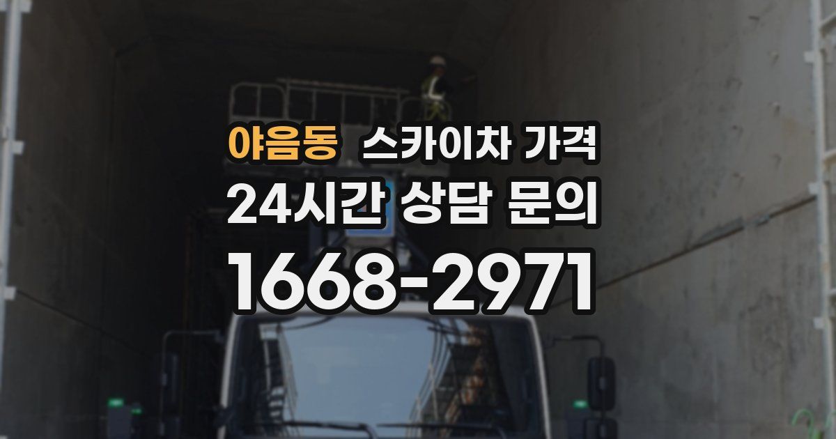 야음동 스카이차 가격