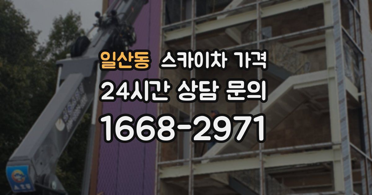 일산동 스카이차 가격