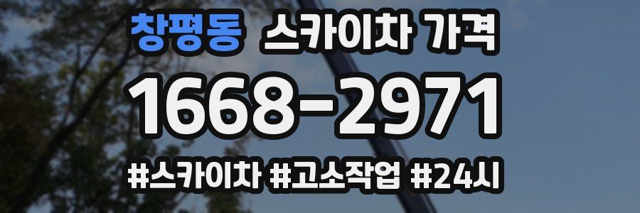 창평동 스카이차 가격