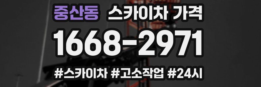 중산동 스카이차 가격