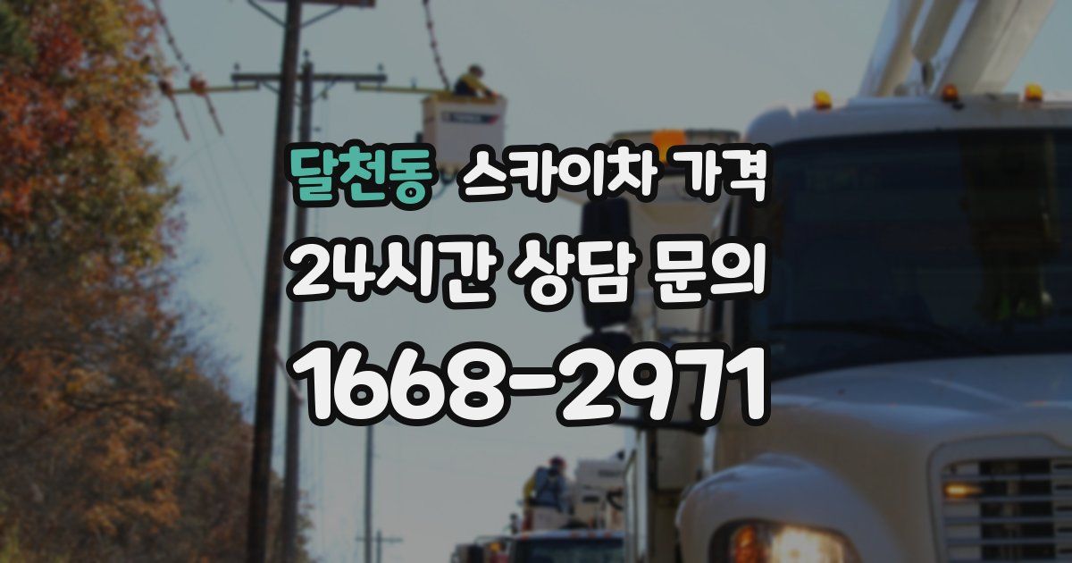 달천동 스카이차 가격