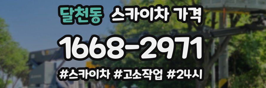 달천동 스카이차 가격